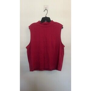 GAP Fuchsia Pink Modern Academia Tank Mock Neck Sleeveless Top Women’s XXL